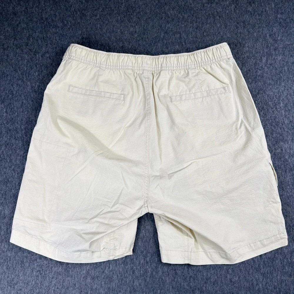 BYLT Weekender Shorts Mens Medium Sand Beige‎ Cargo Stretch Casual Drawstring